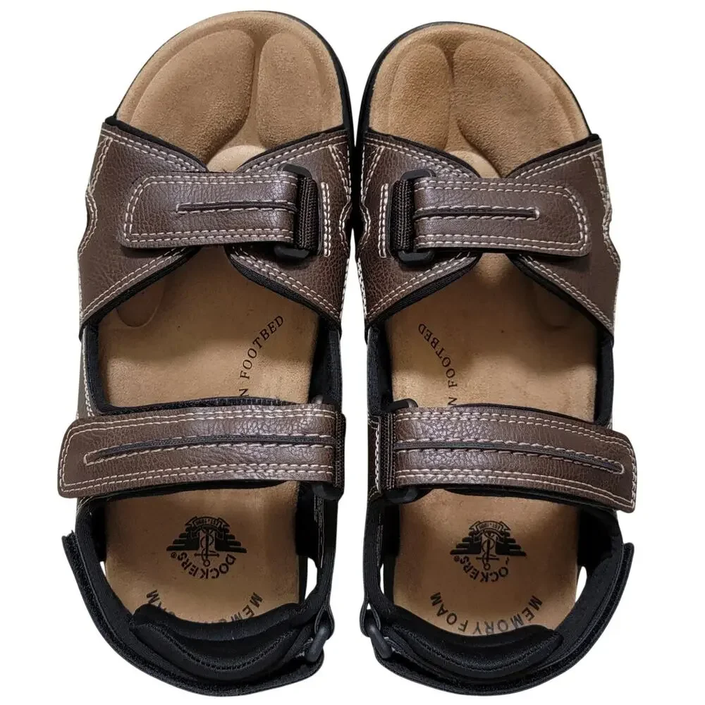 Dockers Men Slingback Sport River Sandals Newpage Size US 8M Briar Brown
